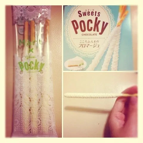 New white chocolate Pocky with priddy swirls 🍡 #japanese|Sarah♡さん