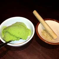 Snapdishの料理写真:Green Tea ice-cream with seasame