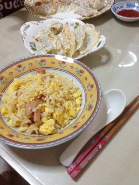 Dumplings and fried rice|Sarah♡さん