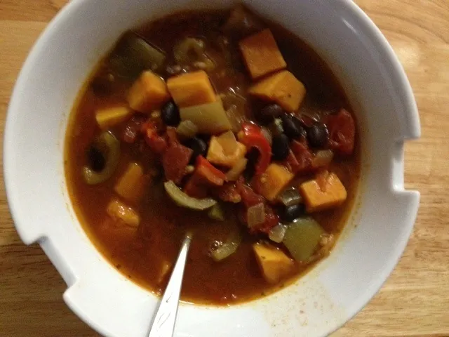 Sweet Potato Black Bean Chili|http://melissasmenu.wordpress.com/さん