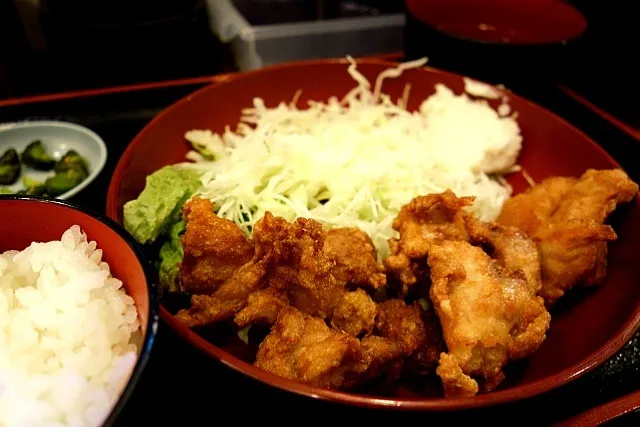 唐揚げ定食¥480|ひでさん