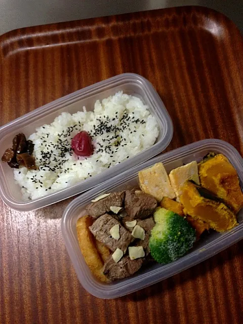 今日の弁当◯ステーキ|ハタボーさん