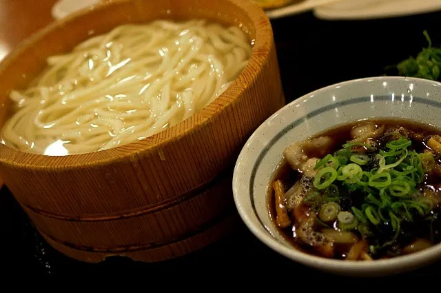 豚肉汁釜揚げうどん¥390|ひでさん