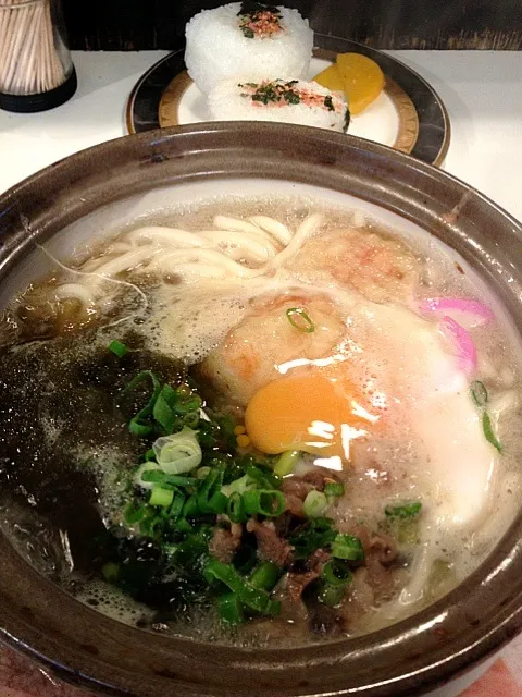 Snapdishの料理写真:鍋焼きうどん定食|annexさん