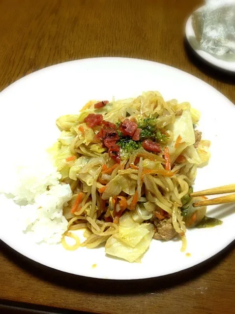 生麺横手焼きそばとライス|ayamenさん