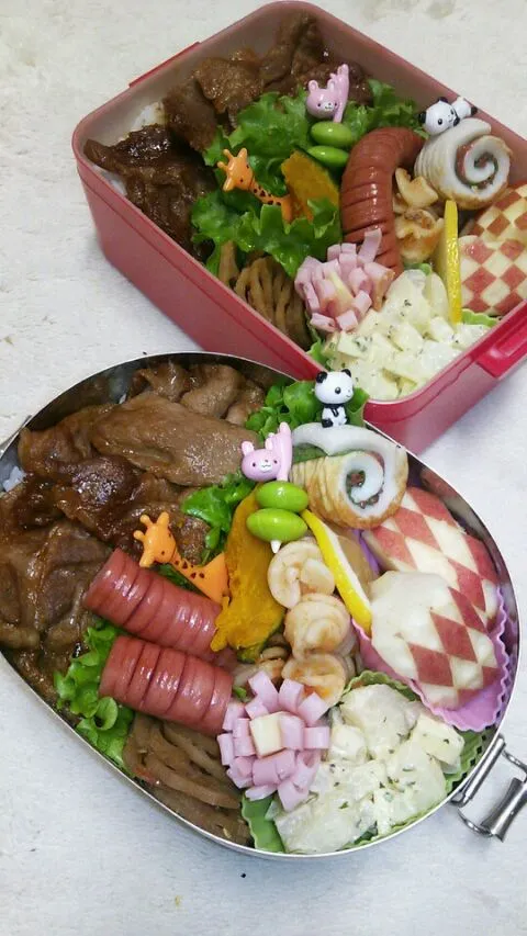 Snapdishの料理写真:息子&娘のお弁当|夏夏さん