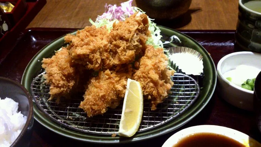 とんかつ和幸「カキフライご飯」|akemi🐝さん