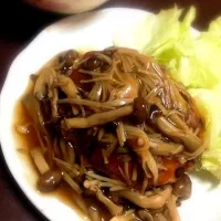 Snapdishの料理写真:きのこのあんかけ豆腐ハンバーグ|瑠璃奈さん