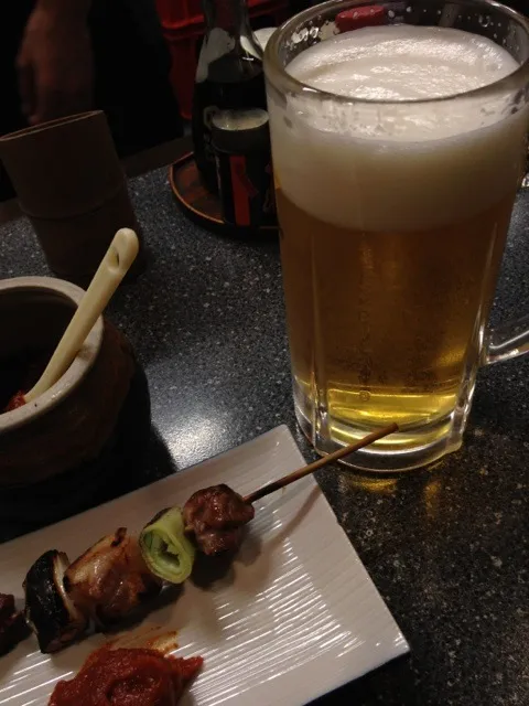 Snapdishの料理写真:かしらと生ビールな終末|akiraさん