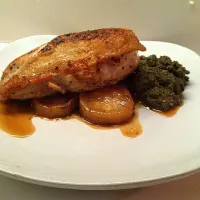 pan seared chicken with basil pesto|Simon Liangさん