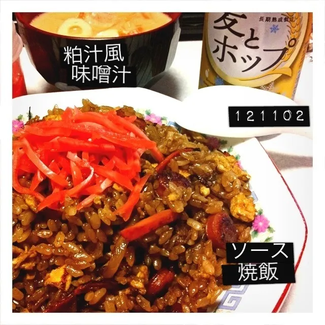 121102-ソース焼飯 #夕食 #自炊|dune725さん