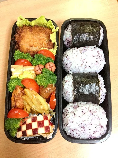 Snapdishの料理写真:中学生弁当🐸|へなさん