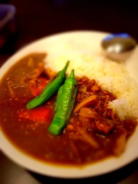 鳥挽肉とキノコのカレー|さとうさんさん