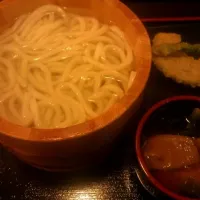 鴨釜うどん(並)、南瓜天&アスパラ天|ヨイチキナコさん