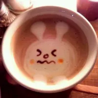 うさぎちゃんカフェラテ|はくたけいこさん