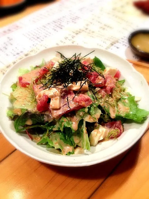 鮪と豆腐の珊瑚海苔のサラダ|tomokatsu_hayashidaさん