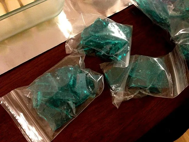 Snapdishの料理写真:"Blue Crystal Meth" Rock Candy|stephanie mizuhaさん