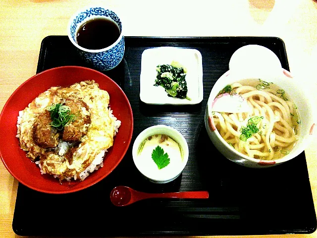 ミニヒレカツ丼＆小うどん(⌒‐⌒)|＊miki＊さん