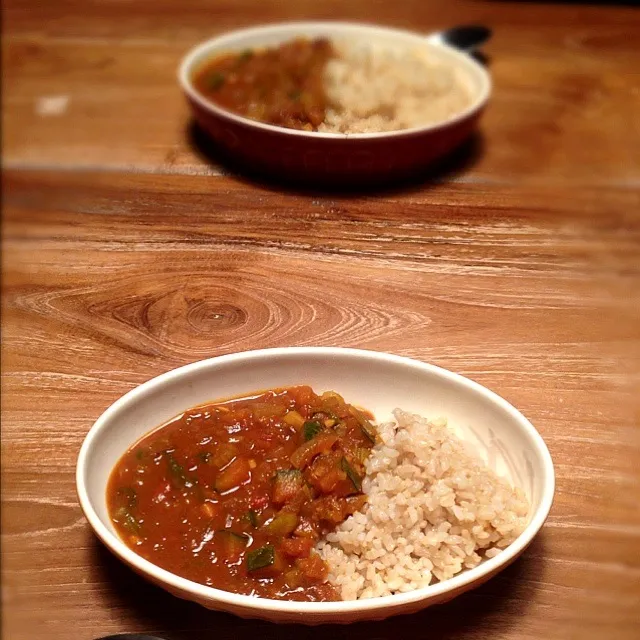 カボチャとトマトのカレーwith玄米|saricoroさん