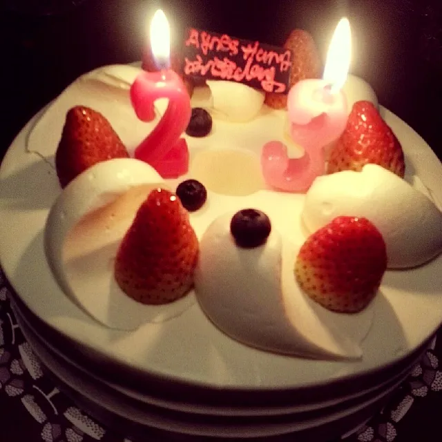 Strawberry Shortcake for my Birthday Cake|Agnes Jeoさん