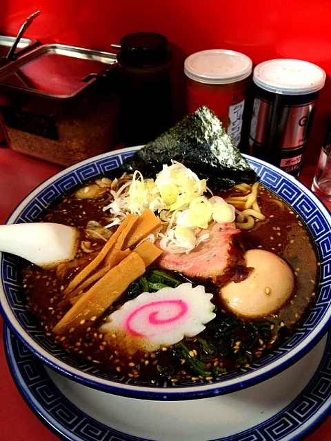 Snapdishの料理写真:味噌ラーメン味玉付き|momoさん