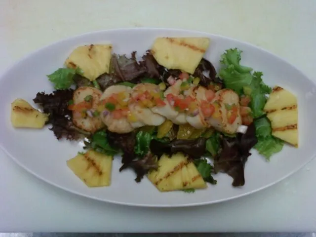 scallop w/grilled pineapple & oranges|elvinさん