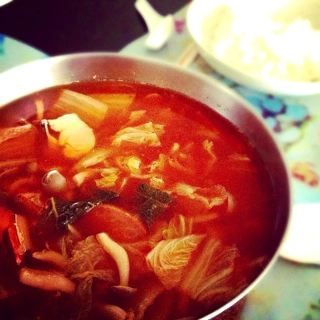 Seafood Kimchi Soup|I make food look good. 😎さん