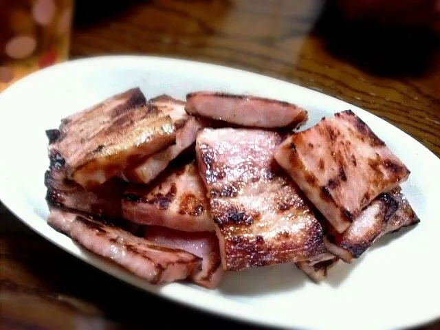 ベーコン焼き。今晩のおかずです☆|豆さんさん