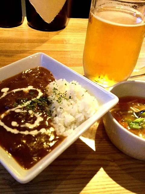 ハッシュドビーフ すいとん|あかねさん