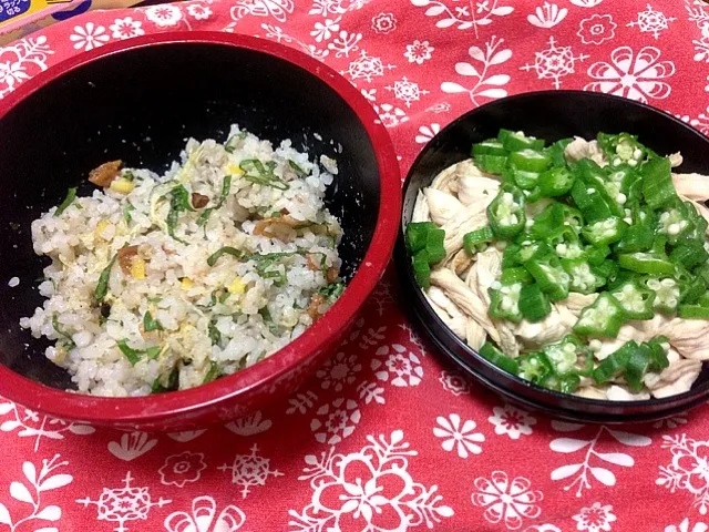 オクラささみ丼|あーやかんさん