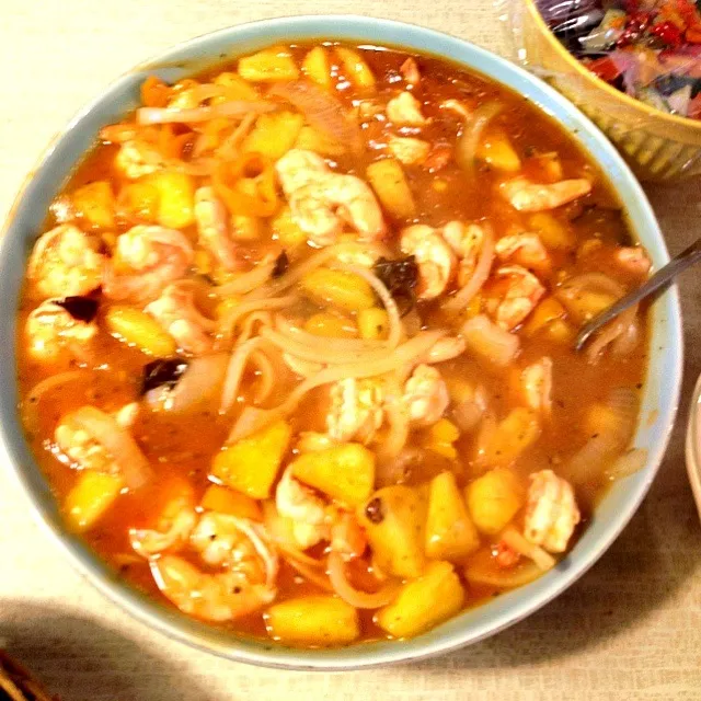 Sweet and Sour Pineapple Shrimps|rie simsさん