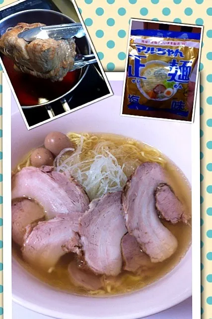 インスタントが自家製チャーシューで豪華なラーメン|食レポ エステオヤジ @高石さん