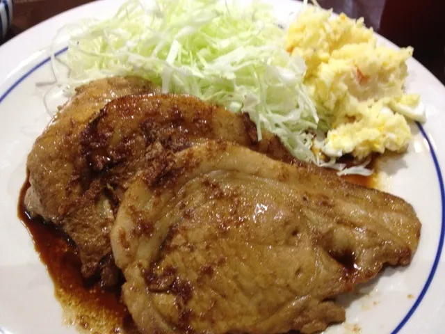 豚肉の生姜焼き、ポテトサラダ|宮尾益人さん