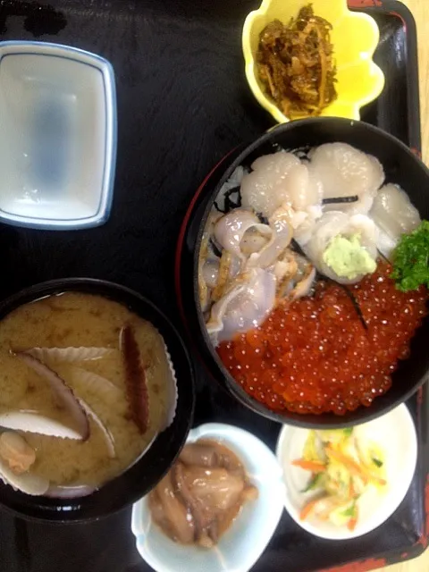 ホタテいくら丼(小樽の青塚食堂)|あやのさん