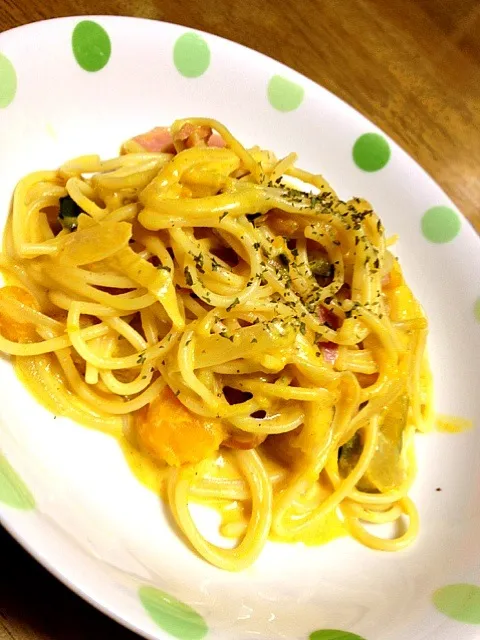 かぼちゃのクリームパスタ|ひとみっきぃさん