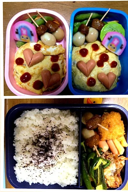 オムライス弁当。|りさきままさん