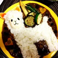 アルパカレー꒰ ू๑ ›◡ु‹ ๑ ू꒱