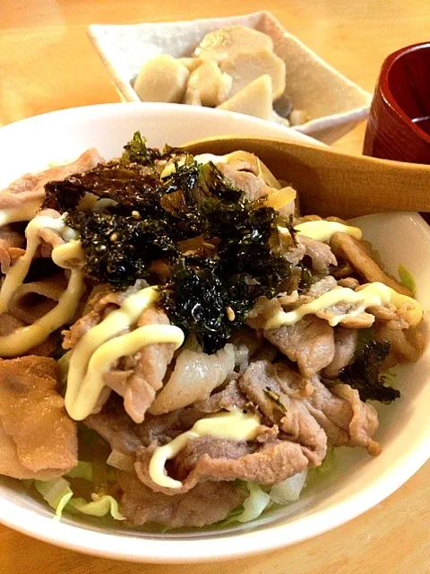 生姜焼き丼！|ソラさん