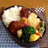 Snapdishの料理写真:ミニハンバーグ弁当|nekoさん