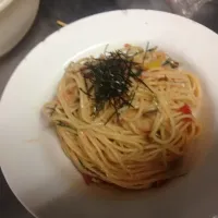 Snapdishの料理写真:海鮮冷製パスタ|もんぶーさん