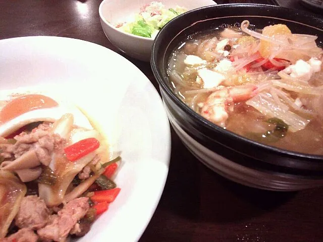 エビのあんかけラーメン&回鍋肉|フウミンさん