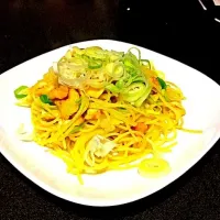 油揚げとねぎのパスタ|綾鷹さん