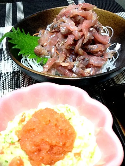 鯵のたたきと明太子コールスロー|Takamasa Murataさん