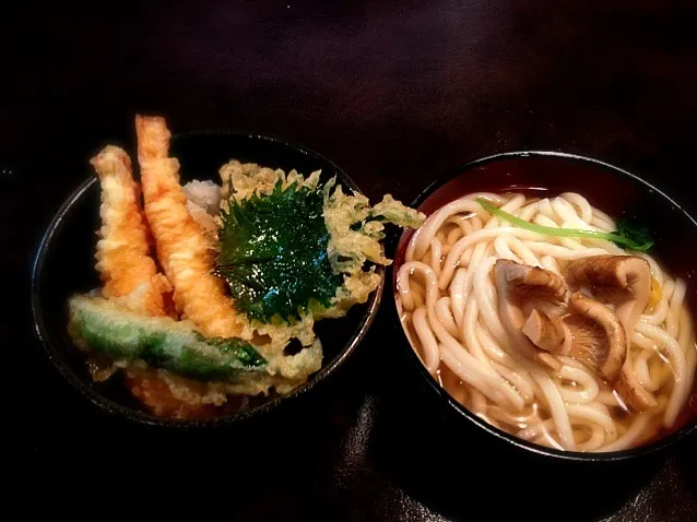 京都かふう ミニ天丼&松茸うどん|marinaさん