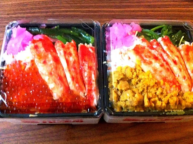 カニいくら、カニうに弁当|asakoさん