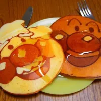 Snapdishの料理写真:アンパンマンホットケーキ（◯＾＾◯）