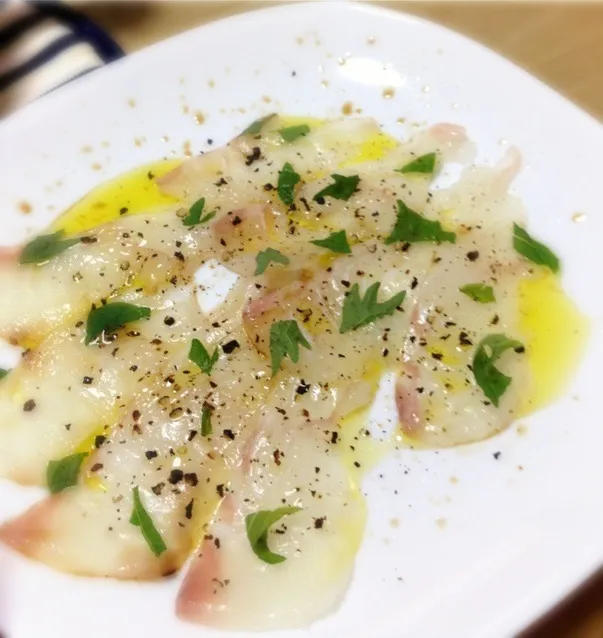 Carpaccio of a flounder ヒラメのカルパッチョ|ショウコさん