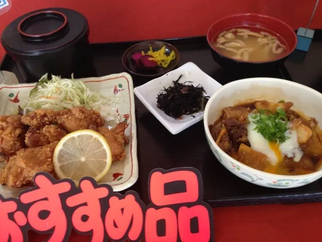 鶏竜田揚げ定食♡|yuさん