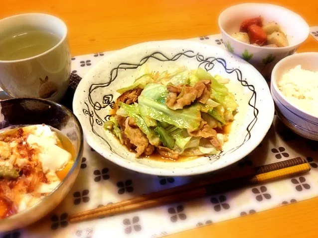 回鍋肉定食( ´ ▽ ` )ﾉ|めんこさん