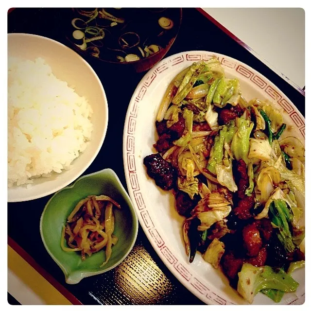 ＊肉野菜炒め定食＊|♡Ayumi♡さん